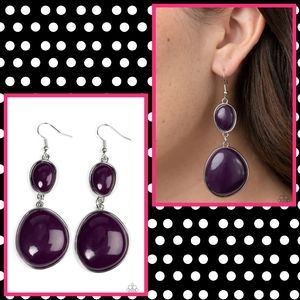 2/$10 Paparazzi Soulful Samba - Purple Earrings